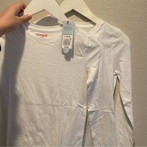 Cat and Jack girls long sleeve bundle size 10/12 white